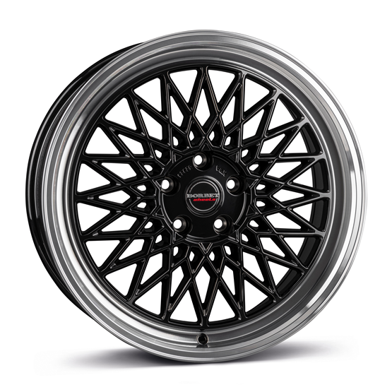 Borbet B Black Rim Polished 7X17 4/100 ET25 CB64